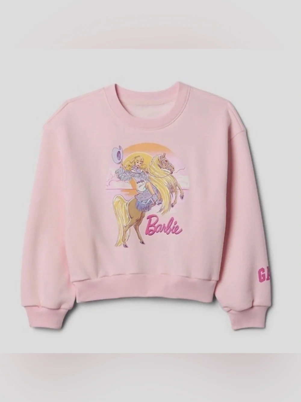 GAP Girls Barbie Pale Pink Sweatshirt Medium